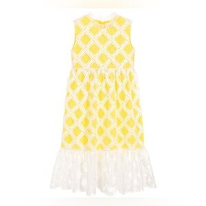 CHARABIA
YELLOW LACE & TULLE GIRLS DRESS size 8